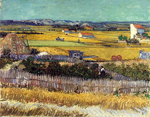 Wikioo.org – La Enciclopedia de las Bellas Artes - Pintura, Obras de arte de Vincent Van Gogh - La cosecha junio  1888