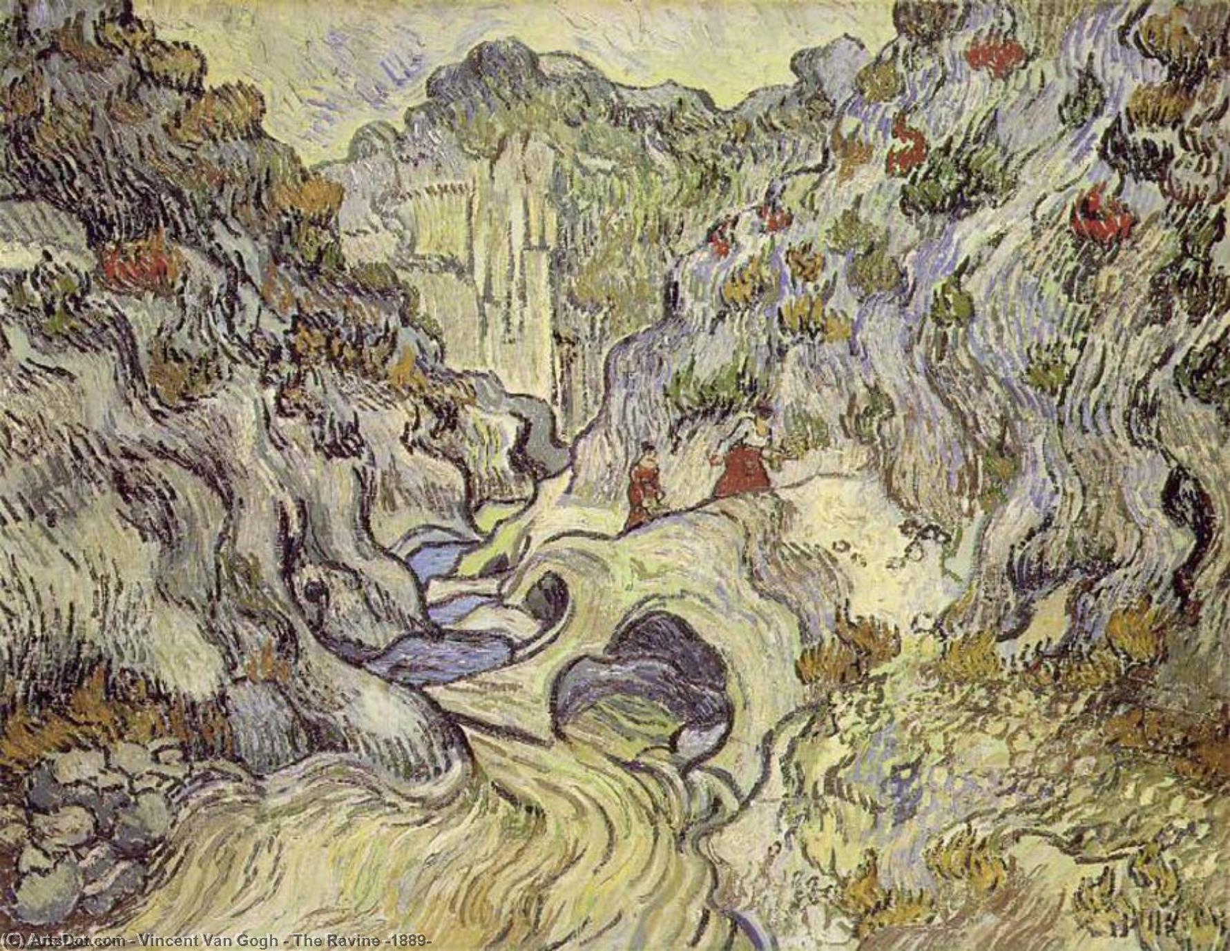 WikiOO.org - Enciclopédia das Belas Artes - Pintura, Arte por Vincent Van Gogh - The Ravine [1889]