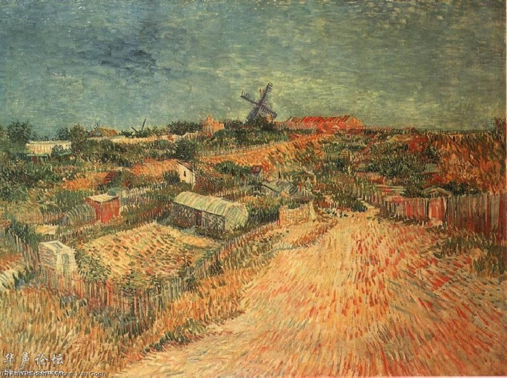 WikiOO.org – 美術百科全書 - 繪畫，作品 Vincent Van Gogh - 菜园在蒙马特 1887