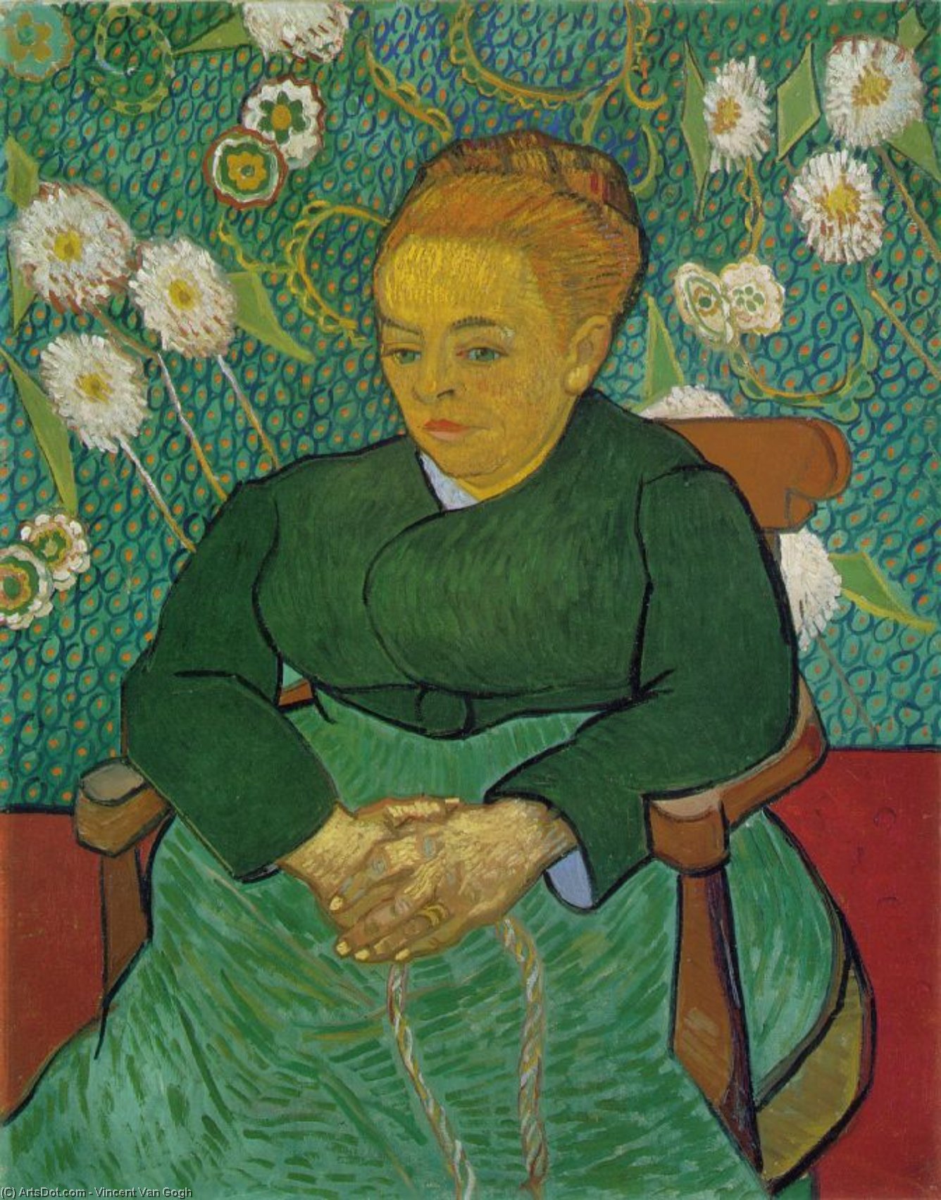 Wikioo.org - The Encyclopedia of Fine Arts - Painting, Artwork by Vincent Van Gogh - La Berceuse (Augustine Roulin)