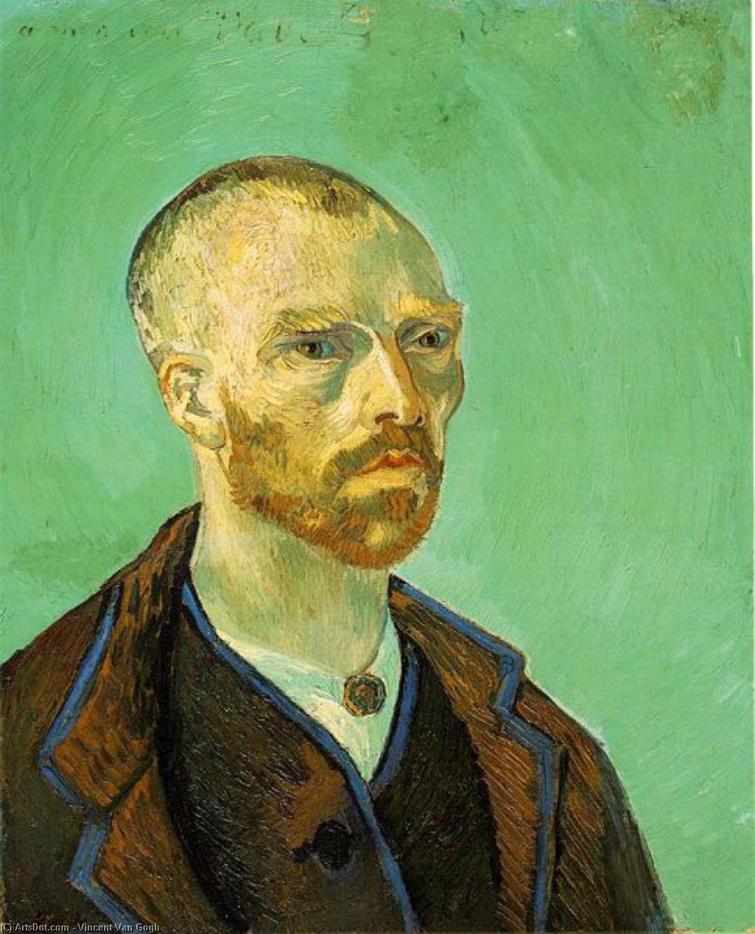 Wikioo.org - สารานุกรมวิจิตรศิลป์ - จิตรกรรม Vincent Van Gogh - Self-Portrait Dedicated to Paul Gauguin