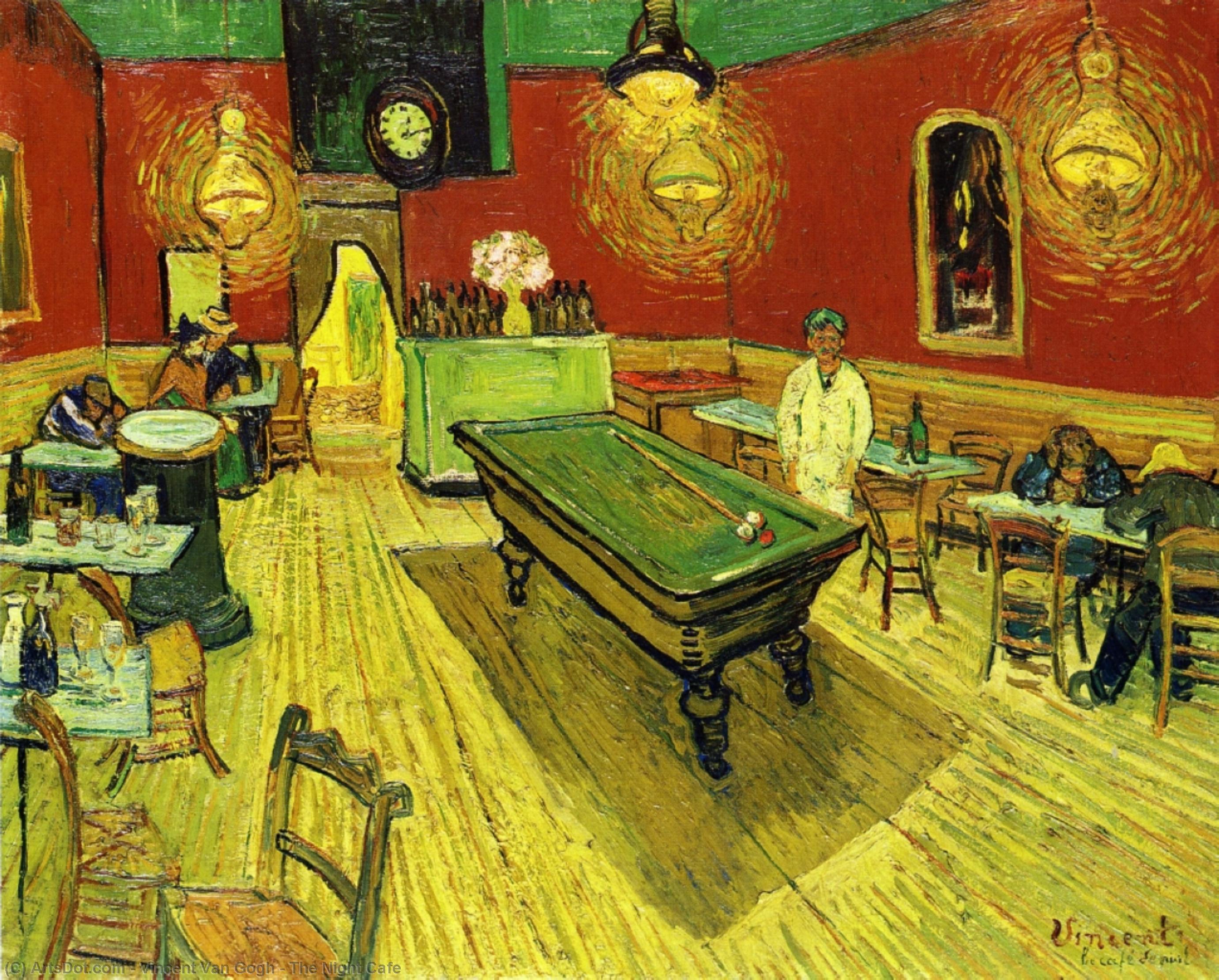 Wikioo.org - Bách khoa toàn thư về mỹ thuật - Vẽ tranh, Tác phẩm nghệ thuật Vincent Van Gogh - The Night Cafe