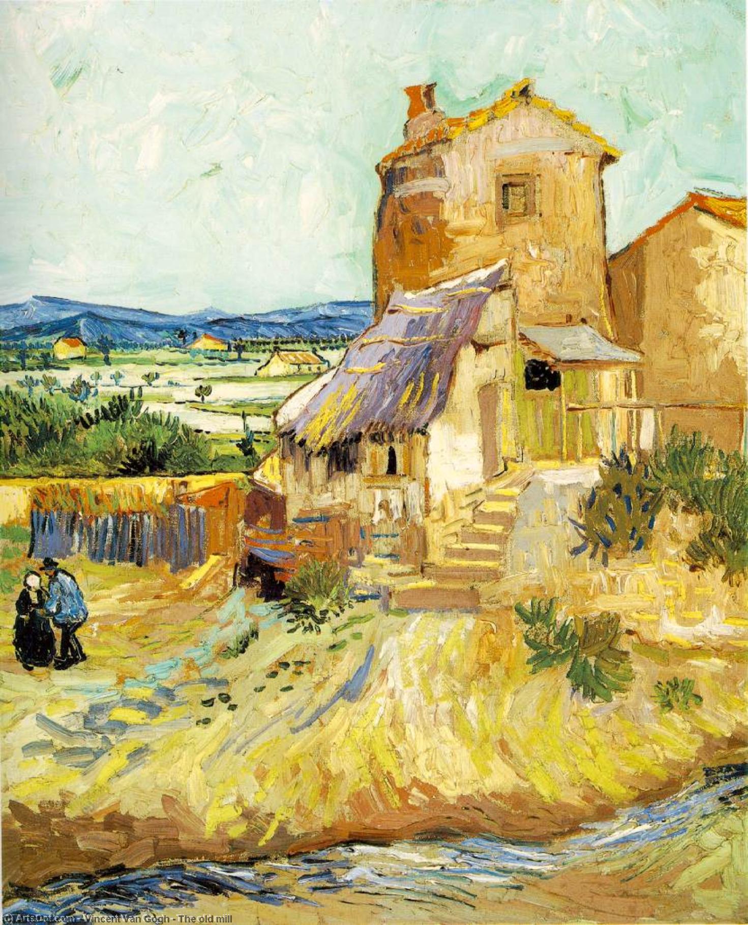 Wikoo.org - موسوعة الفنون الجميلة - اللوحة، العمل الفني Vincent Van Gogh - The old mill
