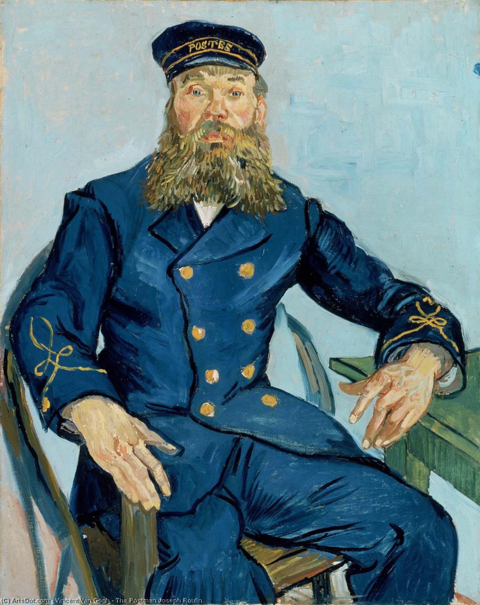 WikiOO.org - Enciklopedija dailės - Tapyba, meno kuriniai Vincent Van Gogh - The Postman Joseph Roulin
