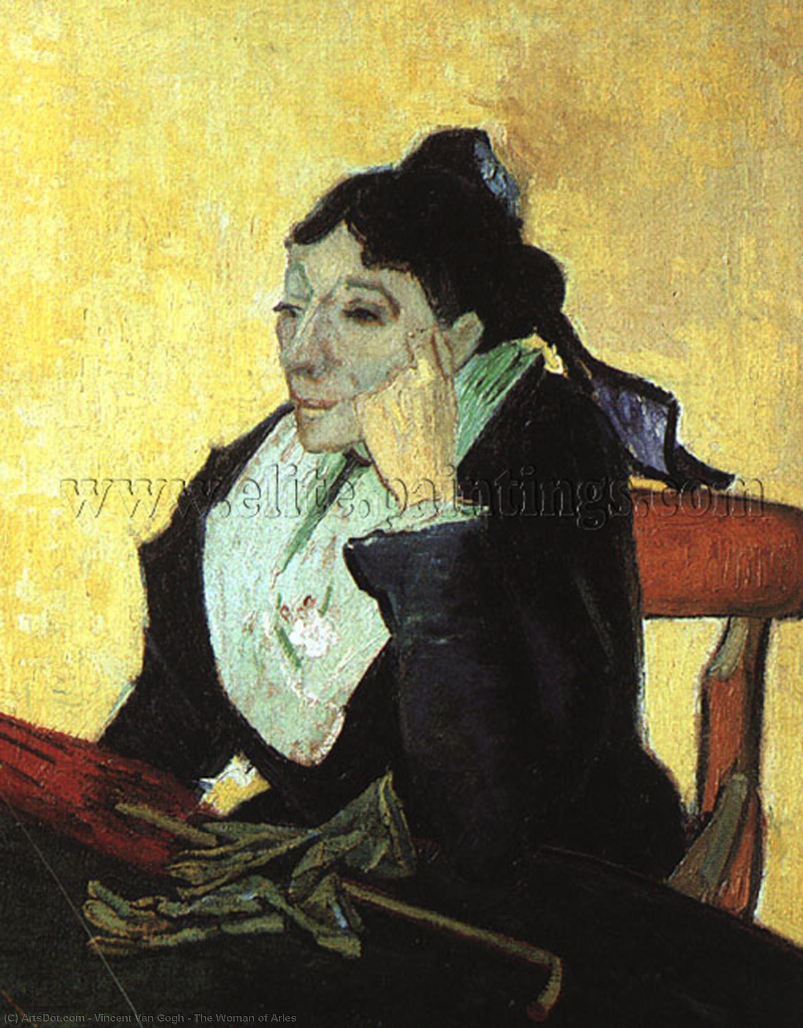 WikiOO.org – 美術百科全書 - 繪畫，作品 Vincent Van Gogh - 女子 的  阿尔勒