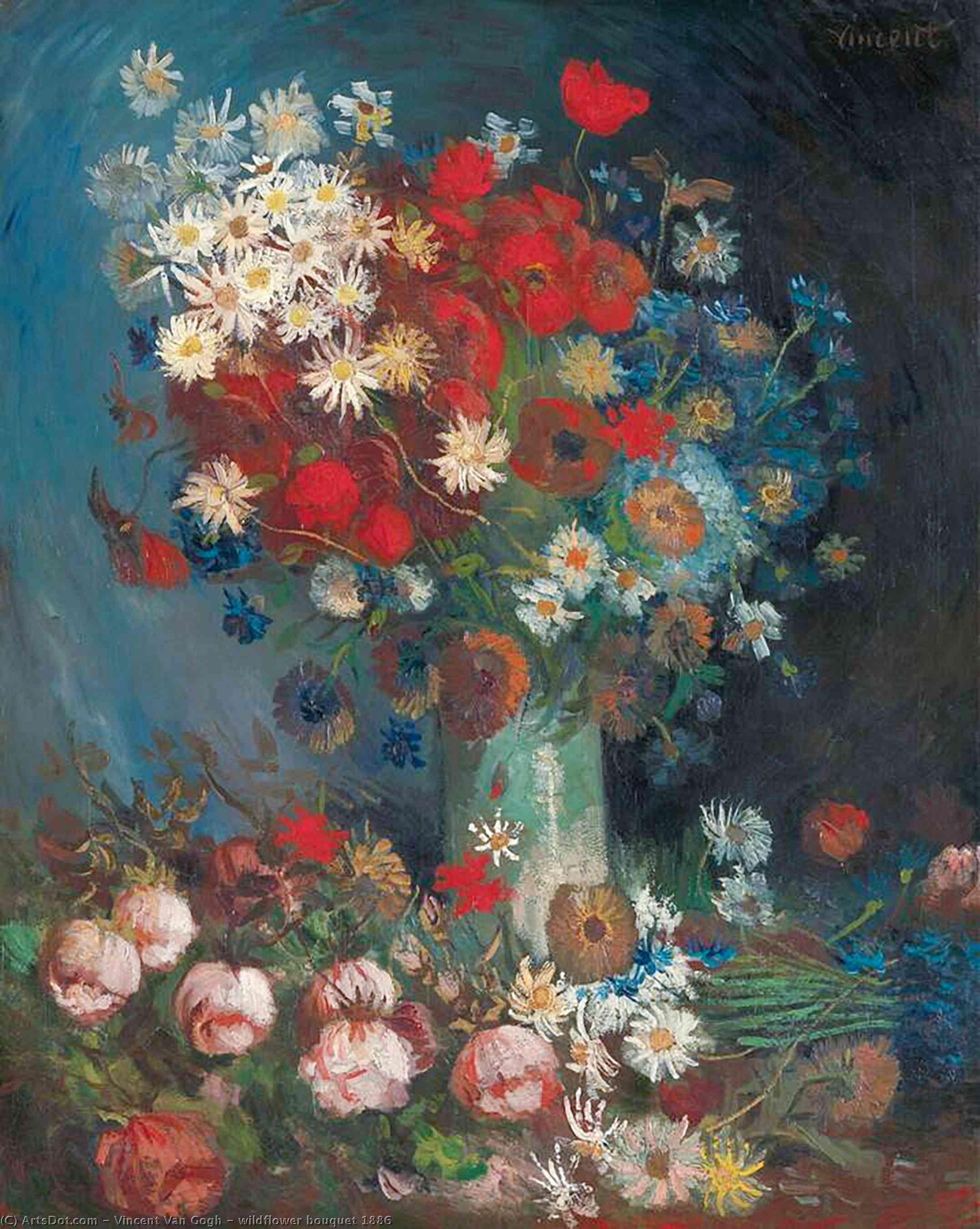 WikiOO.org – 美術百科全書 - 繪畫，作品 Vincent Van Gogh - 野花花束 1886
