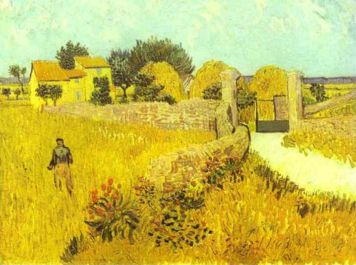 Wikioo.org - The Encyclopedia of Fine Arts - Painting, Artwork by Vincent Van Gogh - Farmhouse in Provence, Arles