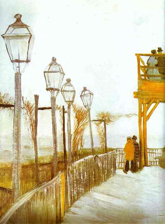 Wikoo.org - موسوعة الفنون الجميلة - اللوحة، العمل الفني Vincent Van Gogh - Montmartre. Paris