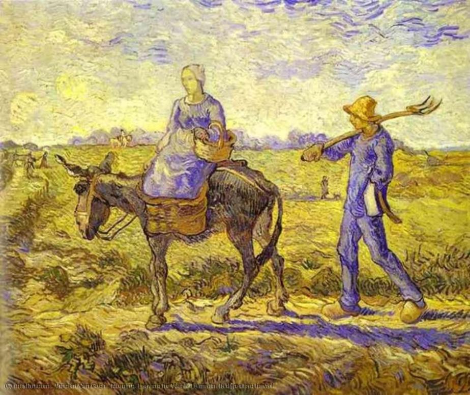WikiOO.org - Encyclopedia of Fine Arts - Maľba, Artwork Vincent Van Gogh - Morning, Leaving for Work (Le matin, le départ au travail)