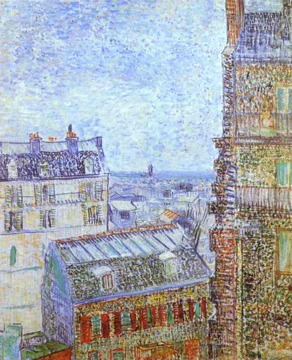Wikioo.org - The Encyclopedia of Fine Arts - Painting, Artwork by Vincent Van Gogh - Paris Seen from Vincent's Room in the Rue Lepic