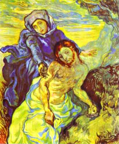 WikiOO.org - Encyclopedia of Fine Arts - Maľba, Artwork Vincent Van Gogh - PietÓ (After Delacroix)