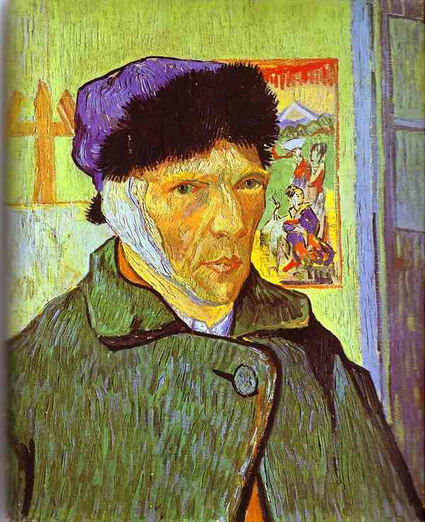 Wikioo.org - Die Enzyklopädie bildender Kunst - Malerei, Kunstwerk von Vincent Van Gogh - Selbstporträt mit dem verbundenen Ohr