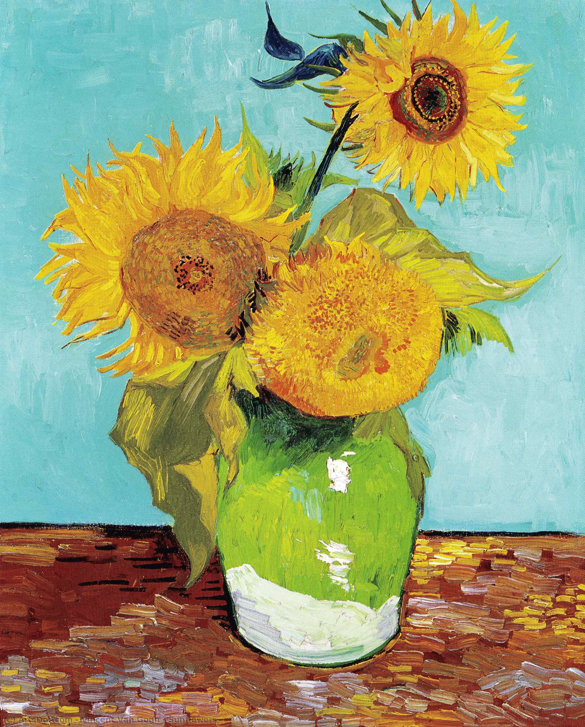 WikiOO.org - Encyclopedia of Fine Arts - Maleri, Artwork Vincent Van Gogh - Sunflowers