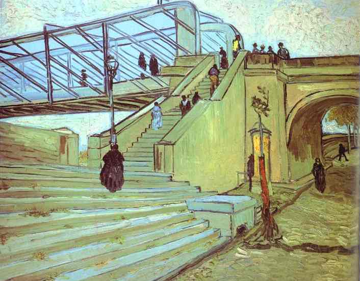 WikiOO.org - Enciclopédia das Belas Artes - Pintura, Arte por Vincent Van Gogh - The Trinquetaille Bridge. Arles