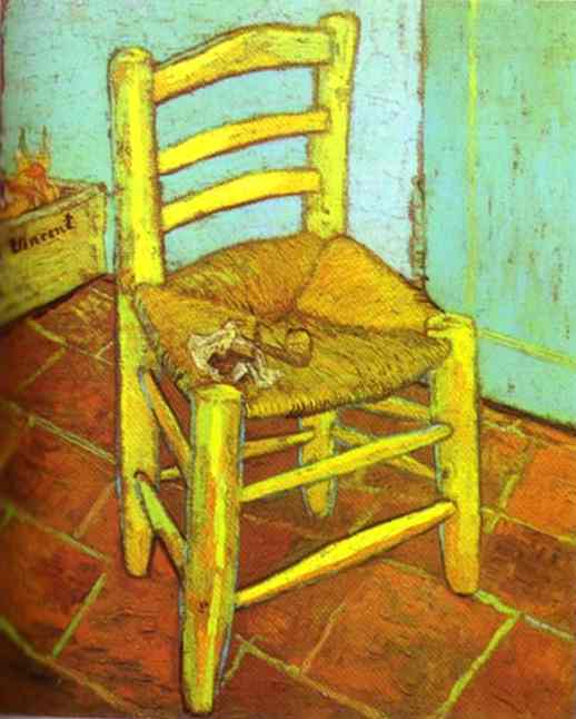 WikiOO.org - Enciclopédia das Belas Artes - Pintura, Arte por Vincent Van Gogh - Vincent's Chair with Pipe
