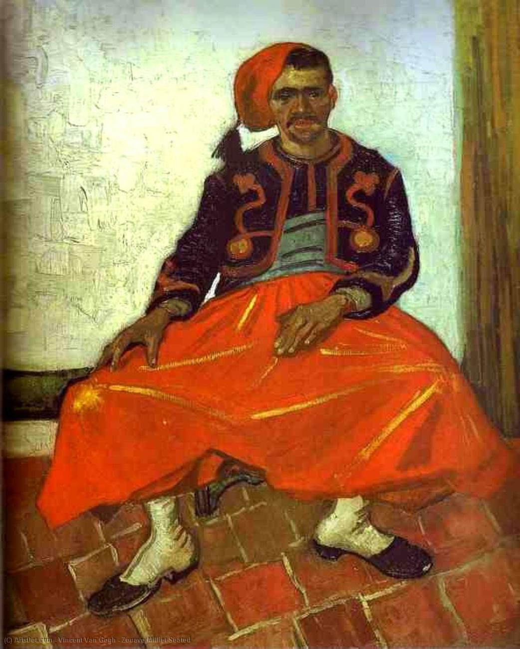 Wikioo.org - The Encyclopedia of Fine Arts - Painting, Artwork by Vincent Van Gogh - Zouave Milliet Seated