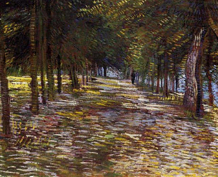 Wikioo.org - The Encyclopedia of Fine Arts - Painting, Artwork by Vincent Van Gogh - Avenue in Voyer d'Argenson Park at Asnieres
