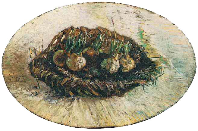 Wikioo.org - สารานุกรมวิจิตรศิลป์ - จิตรกรรม Vincent Van Gogh - Basket of Sprouting Bulbs