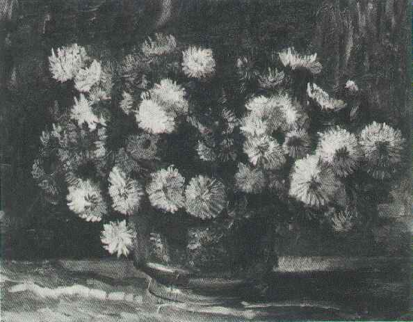 WikiOO.org - Enciclopédia das Belas Artes - Pintura, Arte por Vincent Van Gogh - Bowl with Chrysanthemums