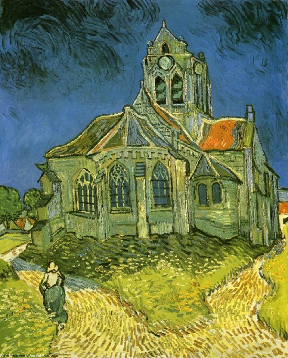 Wikioo.org - Die Enzyklopädie bildender Kunst - Malerei, Kunstwerk von Vincent Van Gogh - kirche in auvers , Das