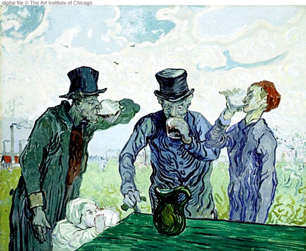 WikiOO.org - Encyclopedia of Fine Arts - Malba, Artwork Vincent Van Gogh - Drinkers, The
