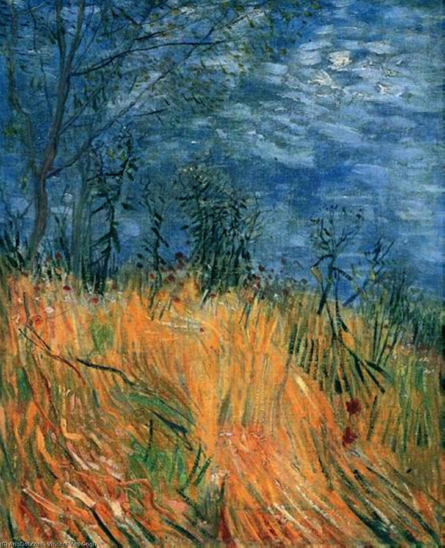 Wikioo.org - The Encyclopedia of Fine Arts - Painting, Artwork by Vincent Van Gogh - Edge of a Wheatfield with Poppies