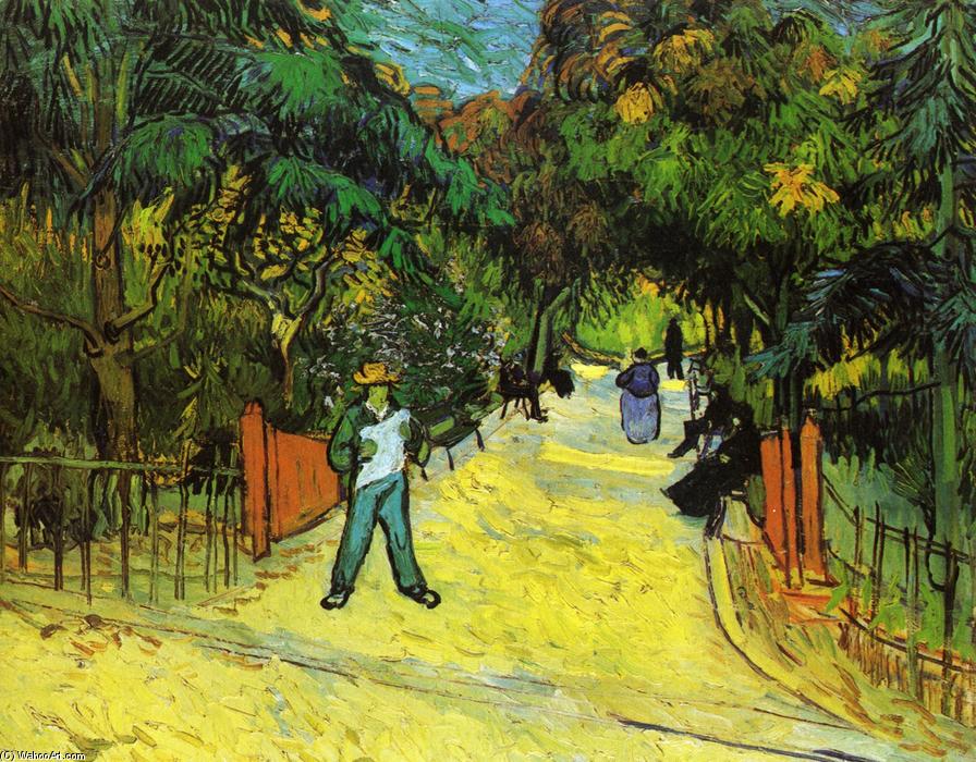 Wikioo.org - สารานุกรมวิจิตรศิลป์ - จิตรกรรม Vincent Van Gogh - Entrance to the Public Park in Arles