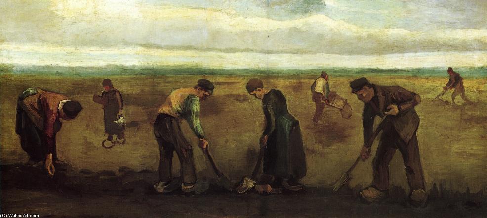 Wikioo.org – L'Enciclopedia delle Belle Arti - Pittura, Opere di Vincent Van Gogh - Agricoltori patate Piantare