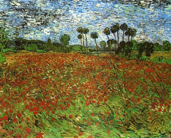 WikiOO.org - Güzel Sanatlar Ansiklopedisi - Resim, Resimler Vincent Van Gogh - Field with Poppies