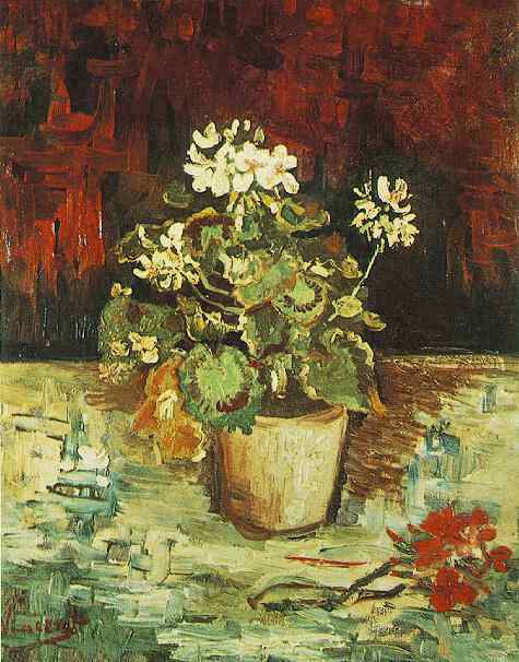 WikiOO.org - Güzel Sanatlar Ansiklopedisi - Resim, Resimler Vincent Van Gogh - Geranium in a Flowerpot