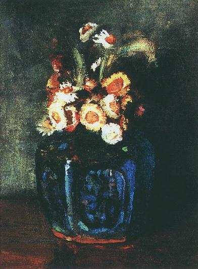 Wikioo.org - The Encyclopedia of Fine Arts - Painting, Artwork by Vincent Van Gogh - Ginger Jar Filled with Chrysanthemums