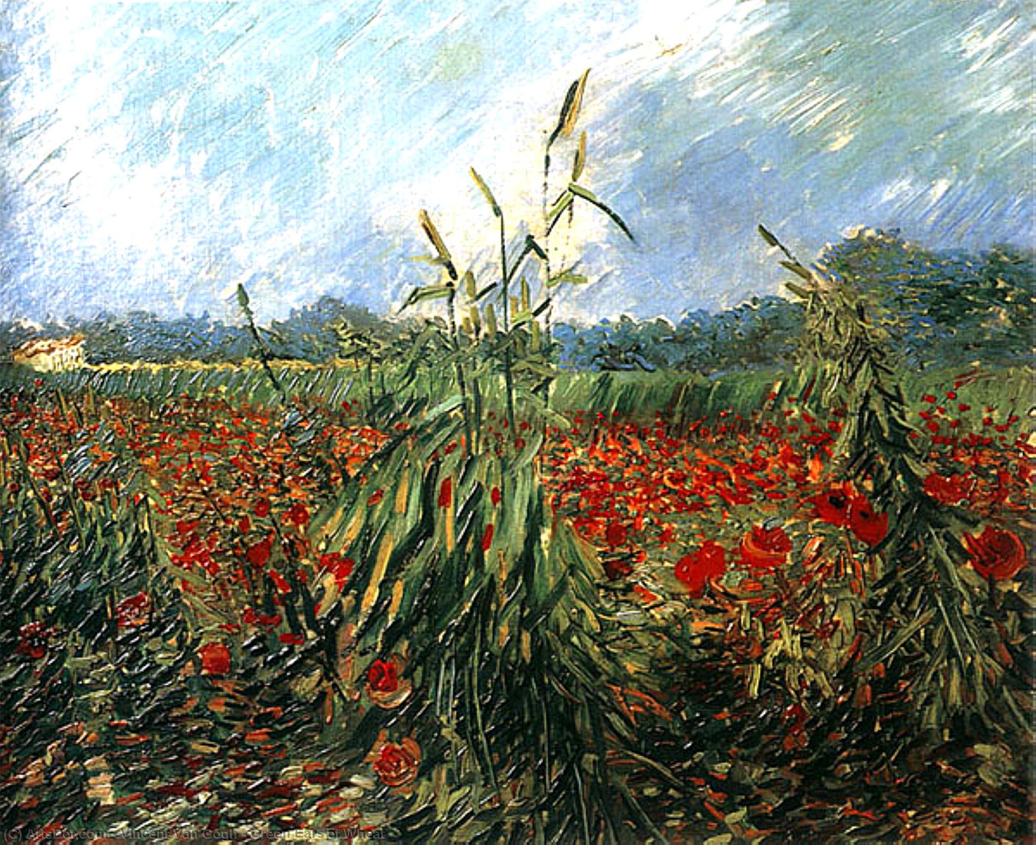 WikiOO.org – 美術百科全書 - 繪畫，作品 Vincent Van Gogh - 绿色 耳朵  的  小麦