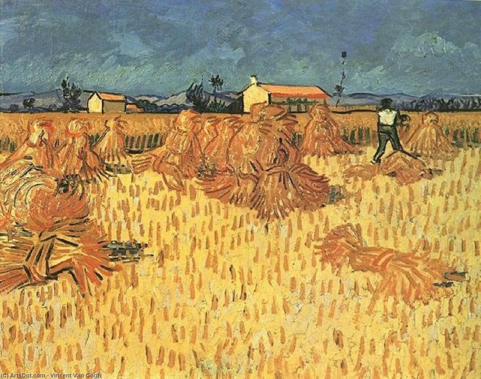 Wikioo.org - Bách khoa toàn thư về mỹ thuật - Vẽ tranh, Tác phẩm nghệ thuật Vincent Van Gogh - Harvest in Provence