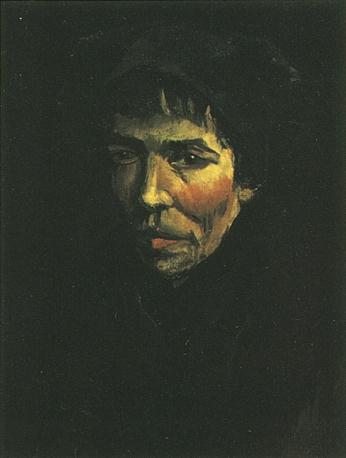 Wikioo.org - The Encyclopedia of Fine Arts - Painting, Artwork by Vincent Van Gogh - Head of a Peasant Woman with Dark Cap 8