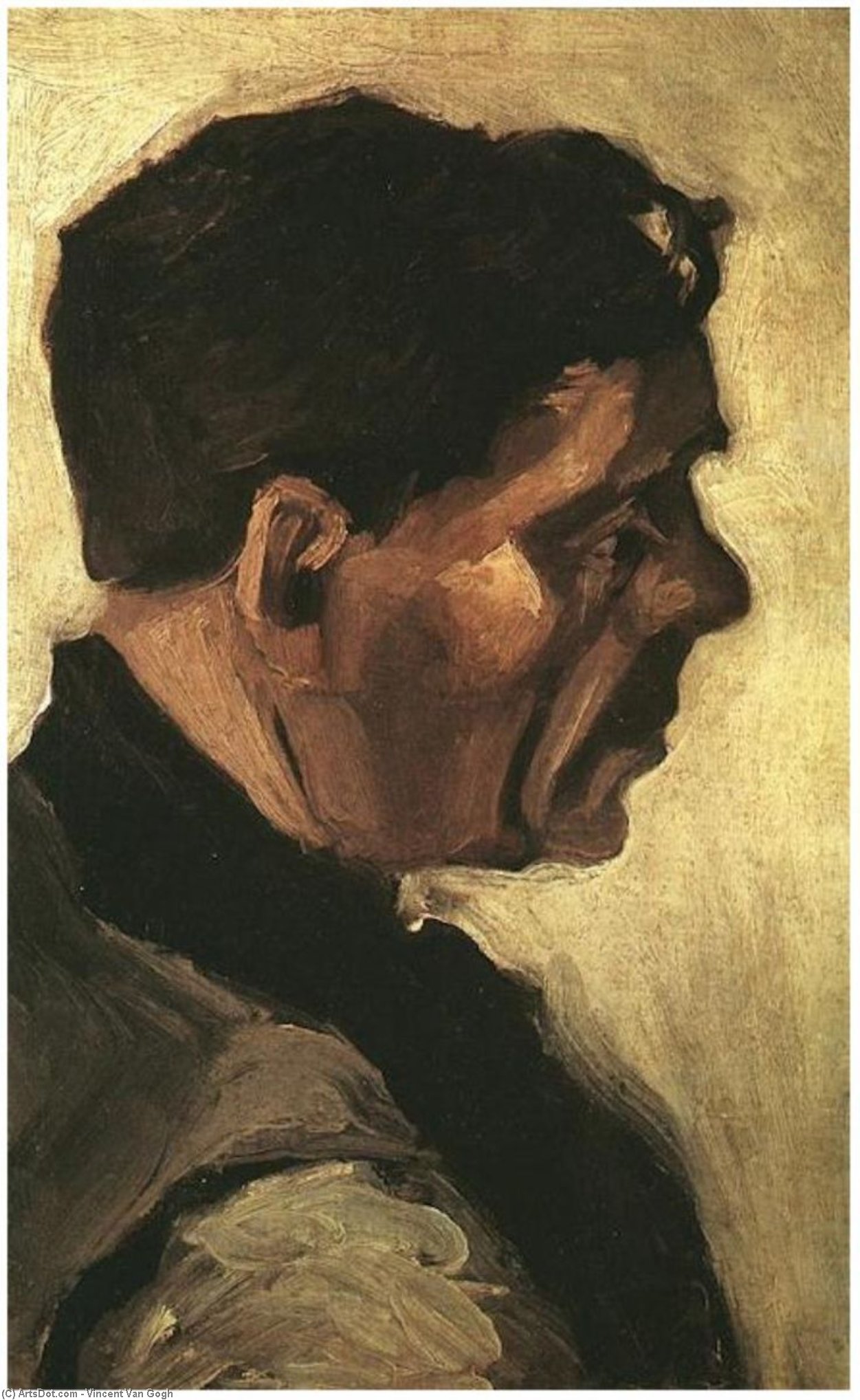 Wikioo.org - The Encyclopedia of Fine Arts - Painting, Artwork by Vincent Van Gogh - Head of a Peasant
