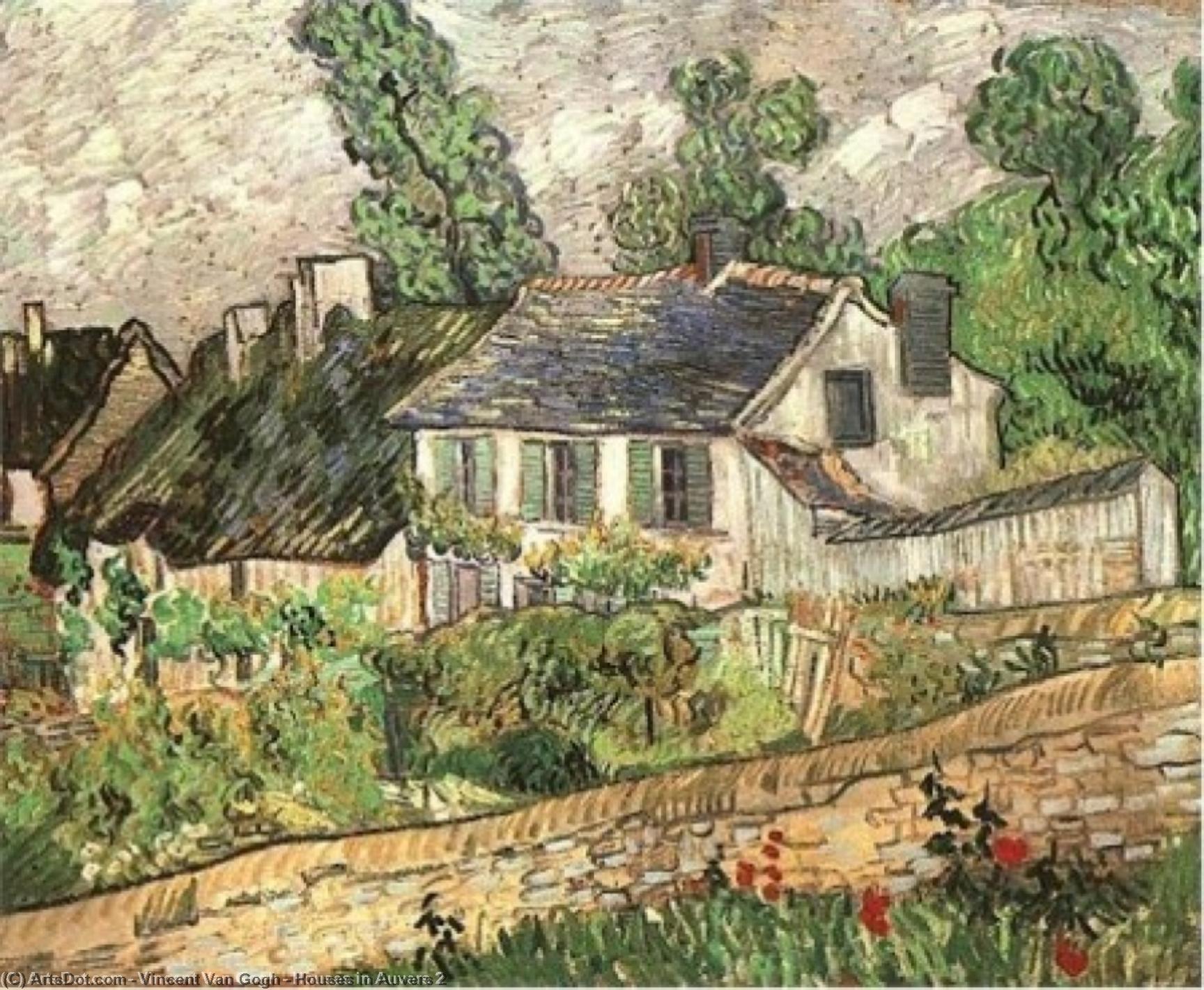 WikiOO.org - Enciclopédia das Belas Artes - Pintura, Arte por Vincent Van Gogh - Houses in Auvers 2