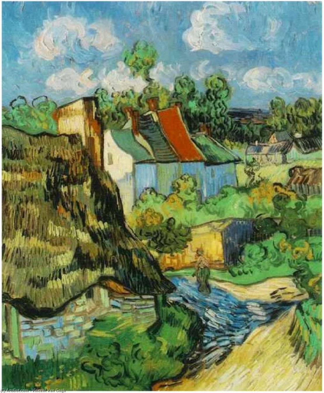 Wikioo.org - The Encyclopedia of Fine Arts - Painting, Artwork by Vincent Van Gogh - Houses in Auvers