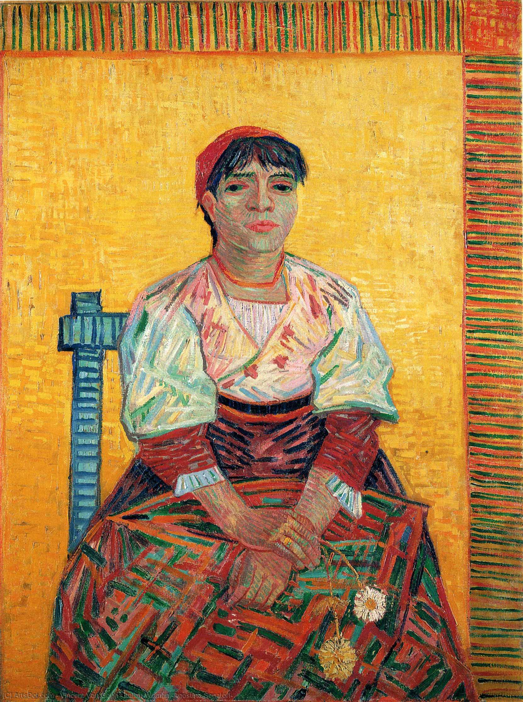 WikiOO.org - Encyclopedia of Fine Arts - Maleri, Artwork Vincent Van Gogh - Italian Woman (Agostina Segatori)