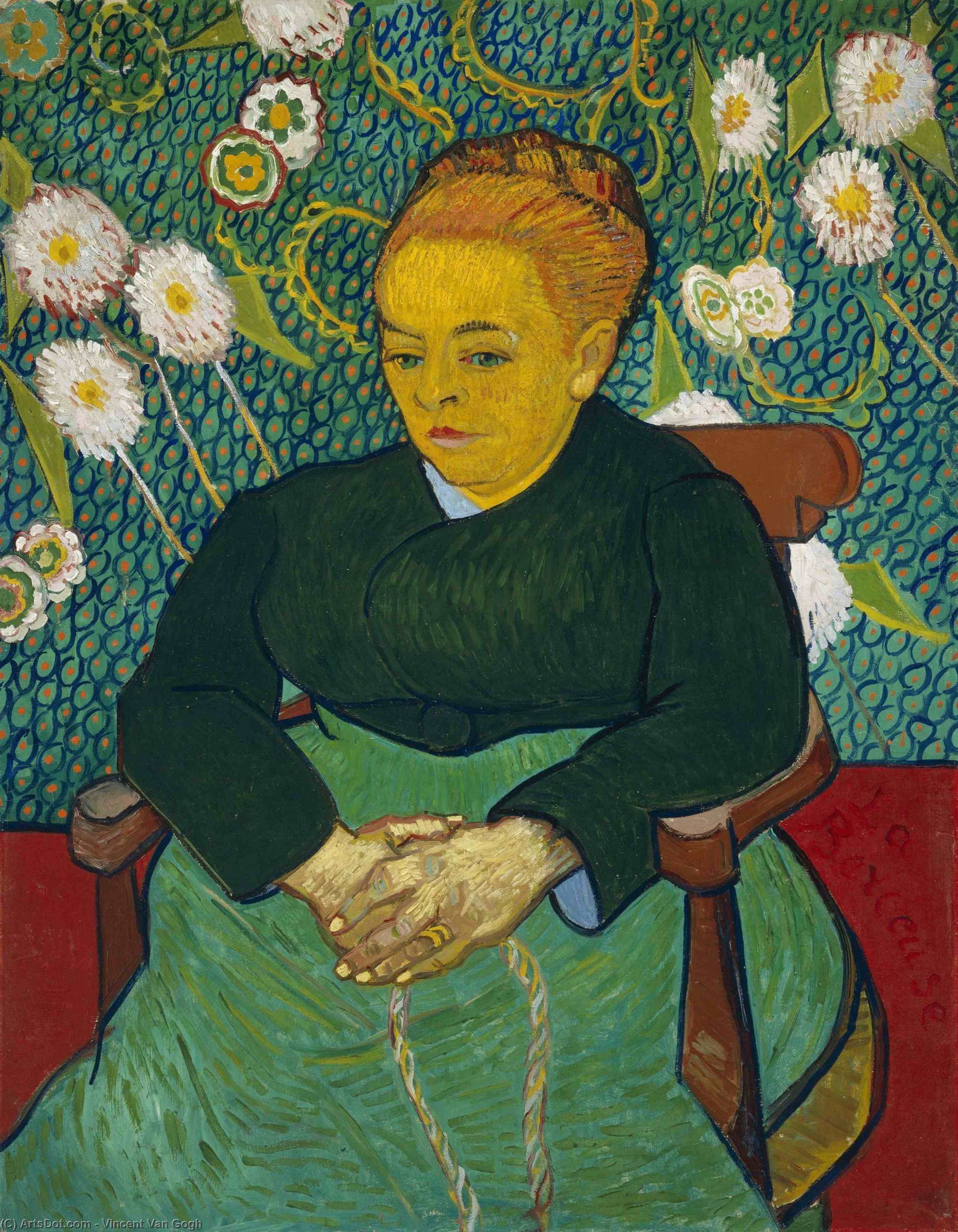 WikiOO.org - Encyclopedia of Fine Arts - Maleri, Artwork Vincent Van Gogh - La Berceuse