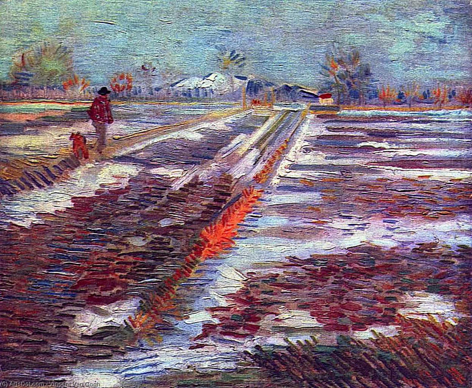WikiOO.org - Güzel Sanatlar Ansiklopedisi - Resim, Resimler Vincent Van Gogh - Landscape with Snow