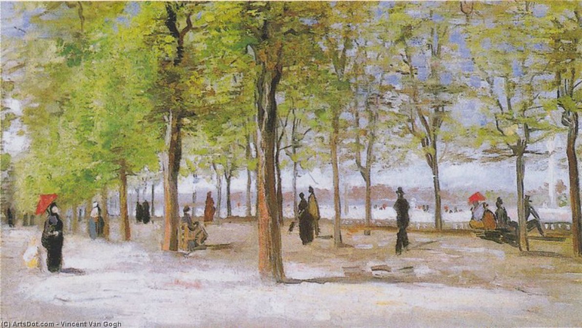 WikiOO.org – 美術百科全書 - 繪畫，作品 Vincent Van Gogh - 在卢森堡公园里