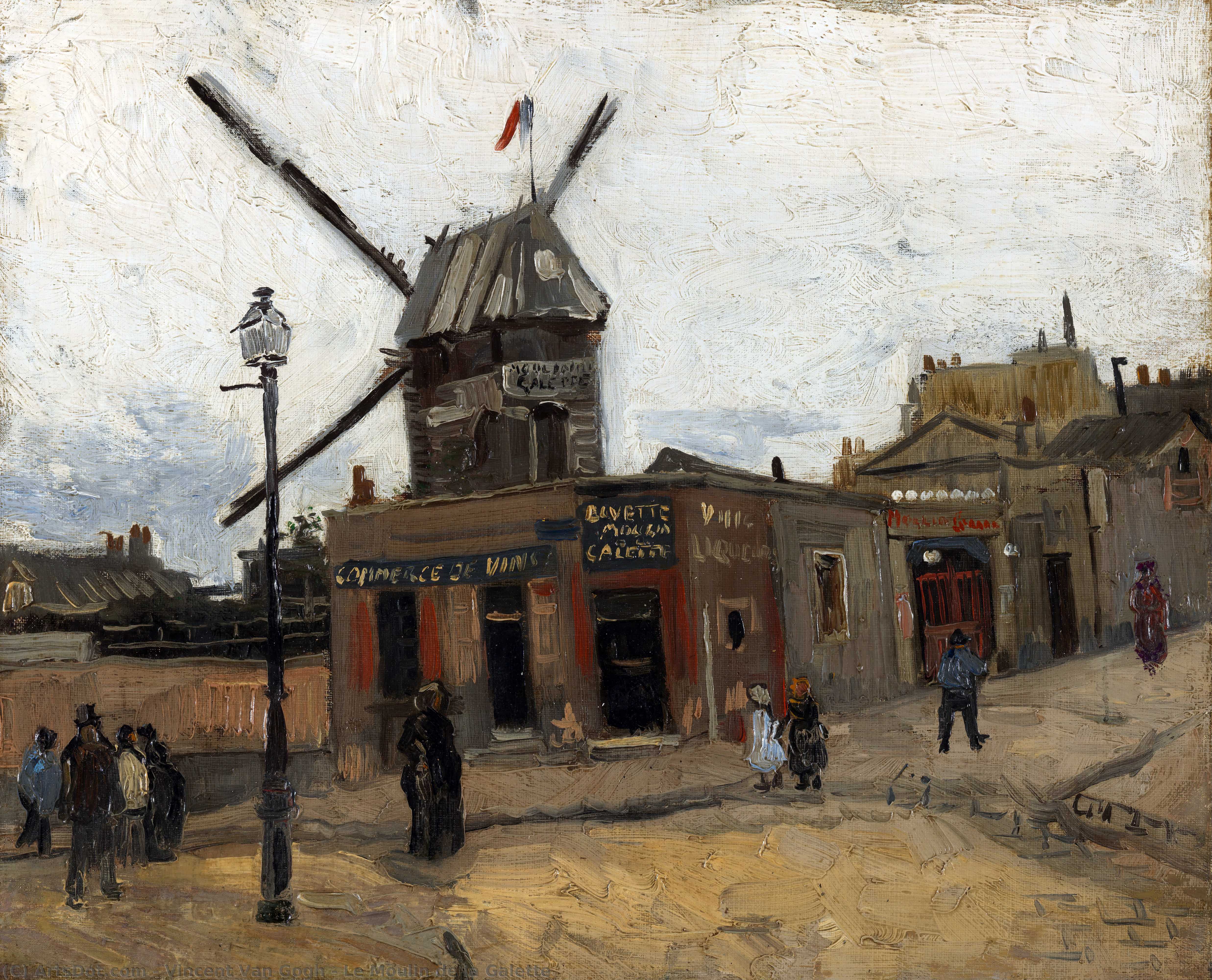 Wikoo.org - موسوعة الفنون الجميلة - اللوحة، العمل الفني Vincent Van Gogh - Le Moulin de la Galette