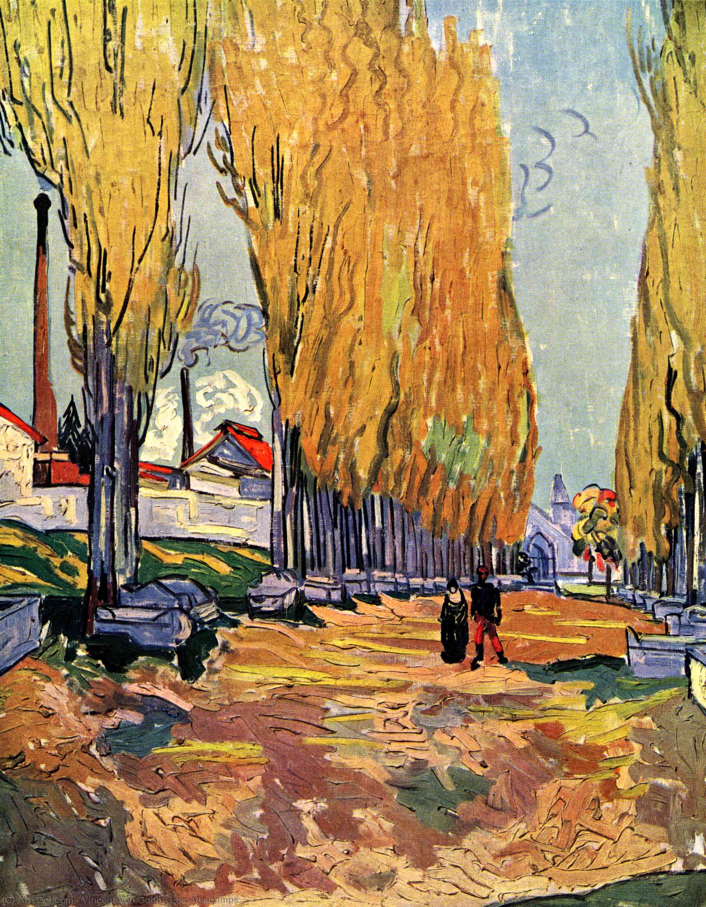 WikiOO.org - Encyclopedia of Fine Arts - Maleri, Artwork Vincent Van Gogh - Les Alyscamps