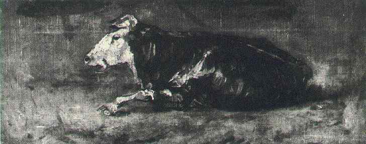 Wikioo.org - The Encyclopedia of Fine Arts - Painting, Artwork by Vincent Van Gogh - Lying Cow 2