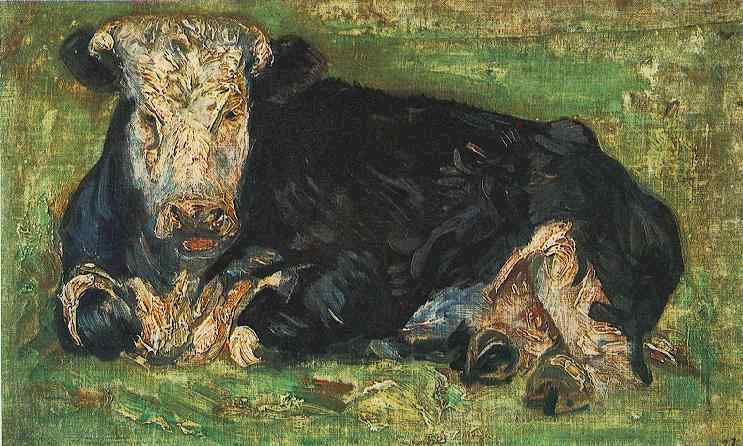 WikiOO.org - 百科事典 - 絵画、アートワーク Vincent Van Gogh - 牛横たわります