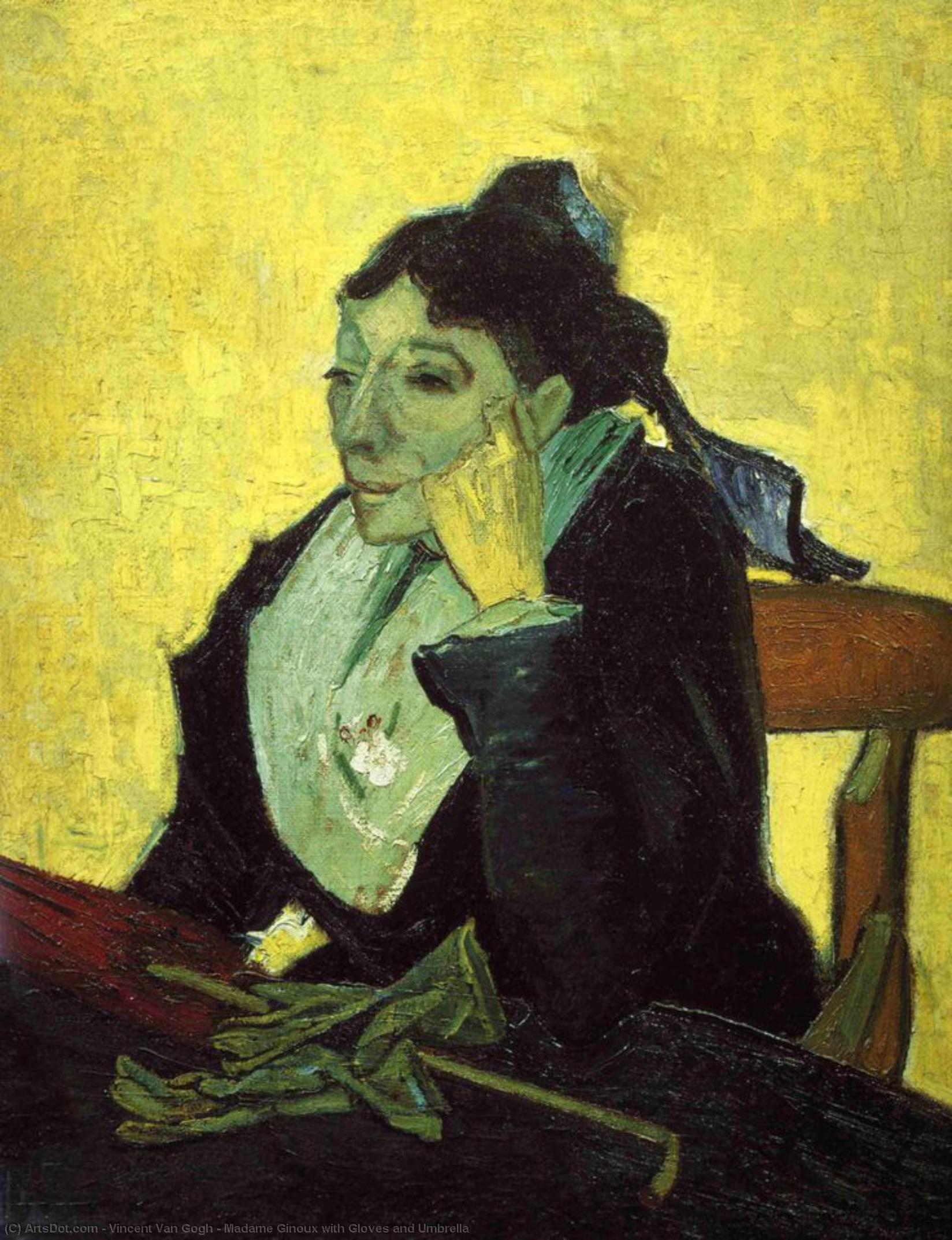 Wikioo.org - The Encyclopedia of Fine Arts - Painting, Artwork by Vincent Van Gogh - Madame Ginoux with Gloves and Umbrella