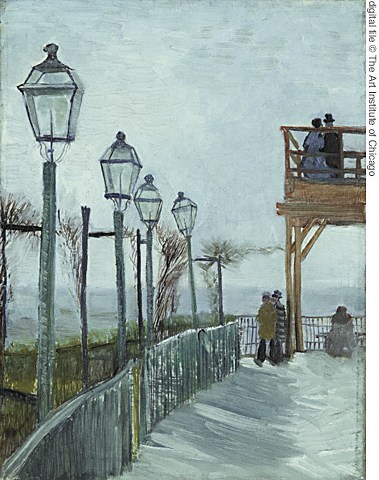 Wikoo.org - موسوعة الفنون الجميلة - اللوحة، العمل الفني Vincent Van Gogh - Montmartre