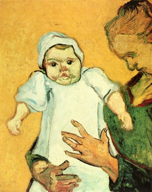 Wikioo.org – L'Enciclopedia delle Belle Arti - Pittura, Opere di Vincent Van Gogh - Madre Roulin con lei Bambino