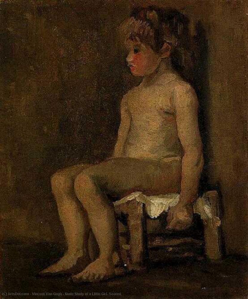 Wikioo.org - The Encyclopedia of Fine Arts - Painting, Artwork by Vincent Van Gogh - Nude Study of a Little Girl, Seated