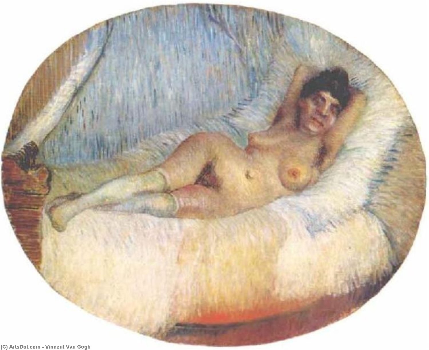 Wikioo.org - The Encyclopedia of Fine Arts - Painting, Artwork by Vincent Van Gogh - Nude Woman on a Bed